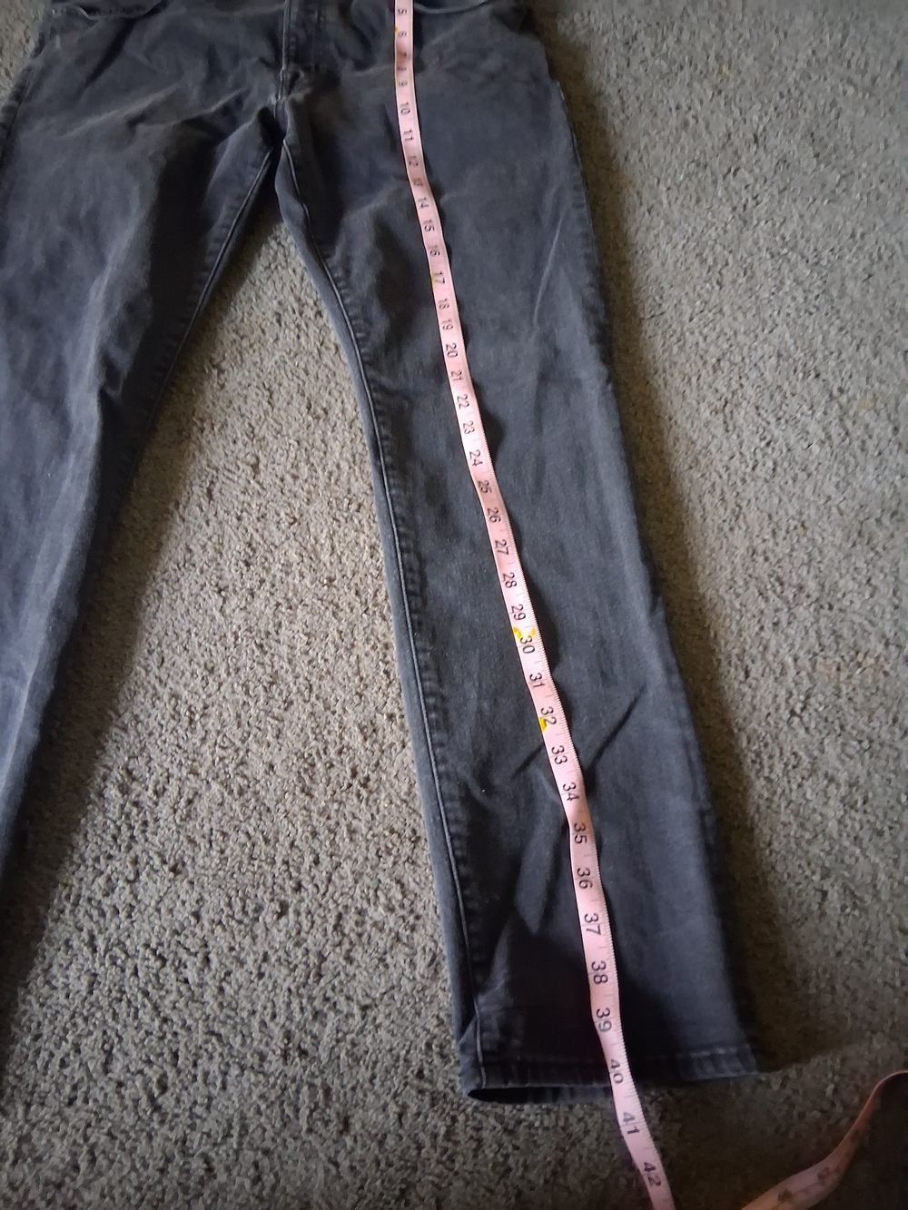 Mens American Eagle Outfitters Black Skinny Jeans Size 34×32